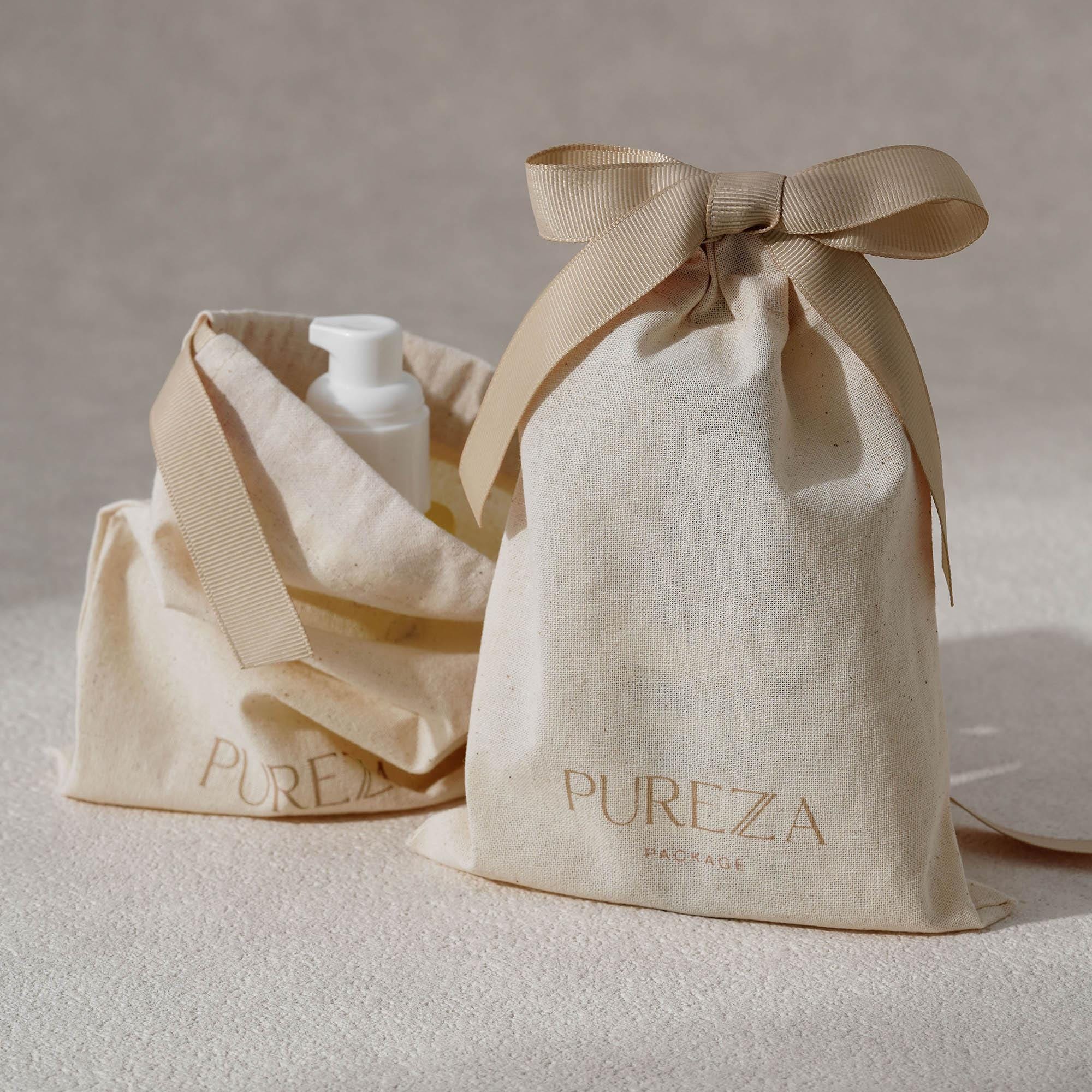 Luxury Skincare Gifts - Saco Personalizável de Algodão Natural com