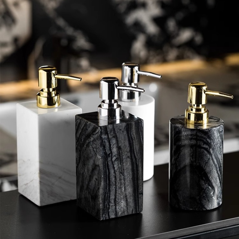 Luxury Skincare Jars - Garrafa dispensadora de sabão de mármore