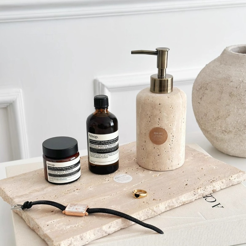 Dispensador de loção de pedra  - Luxury Skincare Jars avaliação e preço