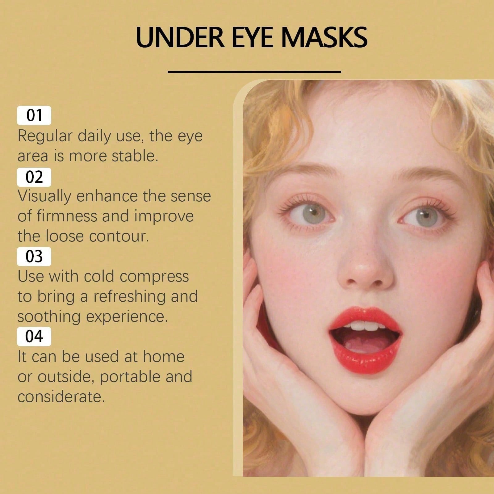 Máscara para Olhos em Ouro 24K - Luxury Skincare Lines avaliação e preço
